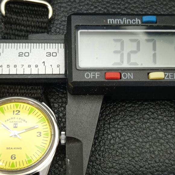 Vintage 1978 Favre Leuba Manual Mens Silver Watch W/Nato Strap - Picture 7 of 8